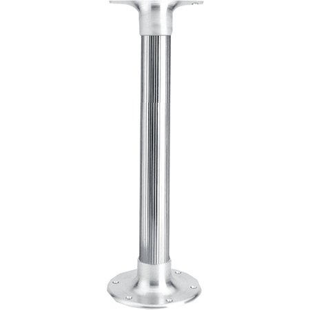 GARELICK EEz-in 75341 Table Pedestal 3-Pc Set, Surface Mount 7" Dia Bse w/Fluted Anodized Tube 2.25" x 30" H 75341
